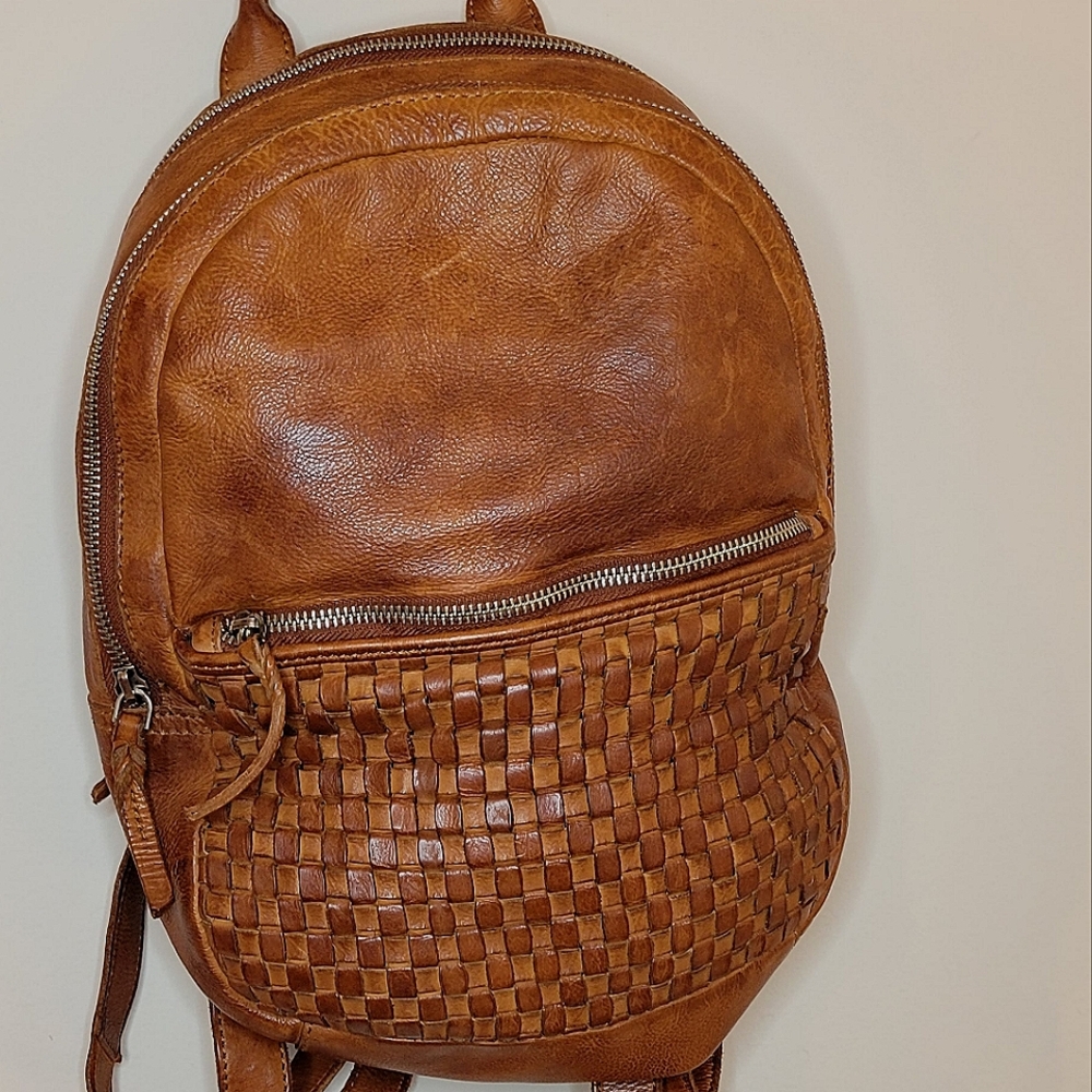 Brown Leather Backpack